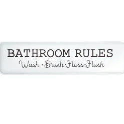Humorous Household Metal Signs - Bathroom, Laundry, or Mudroom