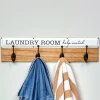 Humorous Laundry Room Wall Décor - Laundry Hooks or Schedule