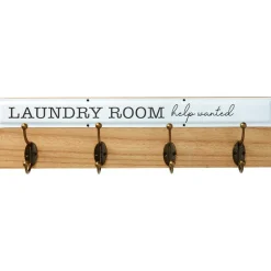 Humorous Laundry Room Wall Décor - Laundry Hooks or Schedule