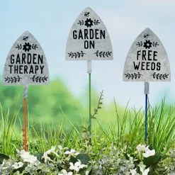 Humorous Shovel Garden Stakes - Set of 3