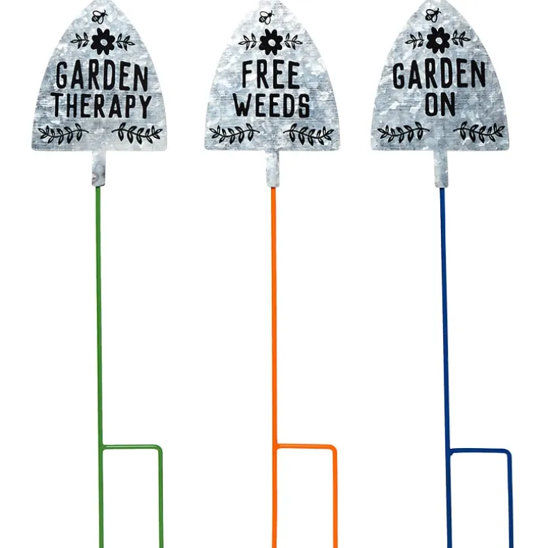 Humorous Shovel Garden Stakes - Set of 3