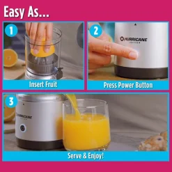 Hurricane Juicer - No Waste, Compact, Cordless, and Rechargable