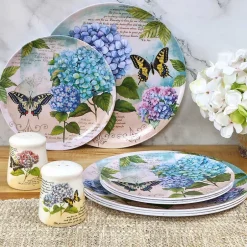 Hydrangea & Butterfly Salt and Pepper Shakers