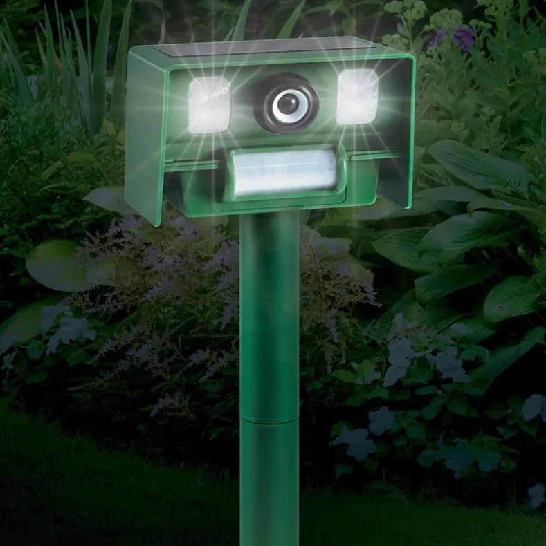 IdeaWorks® Solar Yard Garden Protector Ultra Sonic Animal Repeller