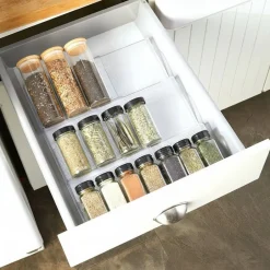 In-Drawer Expandable Spice Rack