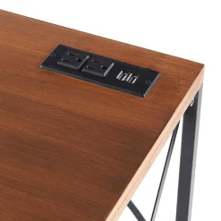 Industrial Desk with Outlet and USB Port