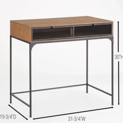 Industrial Farmhouse Style Desk with Storage