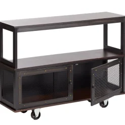 Industrial Rolling Buffet Serving Cart - Kitchen or Bar