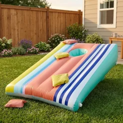 Inflatable Cornhole Bean Bag Toss Game - Durable Indoor and Outdoor Fun