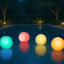 Inflatable LED Glowing Balls Set of 2 Color Change With Remote