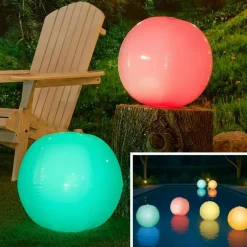 Inflatable LED Glowing Balls Set of 2 Color Change With Remote