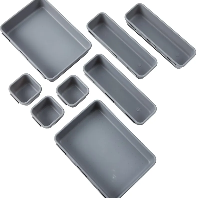 Interlocking Desk Drawer Organizer Tray Dividers 8 Piece