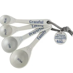 In This Home Collection - Pie Plate, Utensil Crock, Measuring Spoons