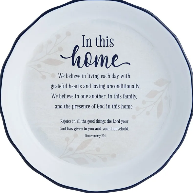 In This Home Collection - Pie Plate, Utensil Crock, Measuring Spoons