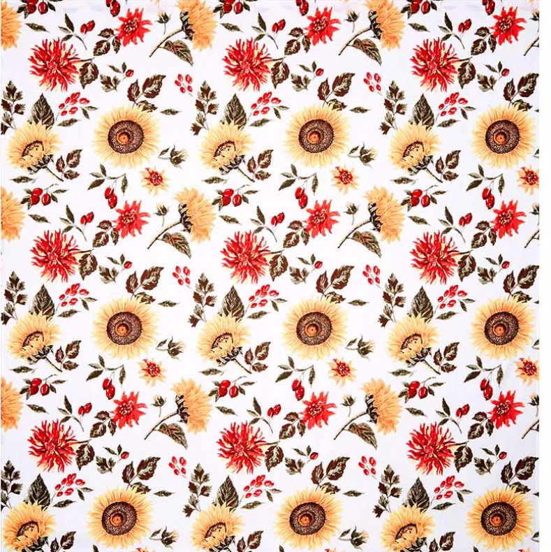 Jacobean Sunflower Shower Curtain, Bath Rug, Hand Towels, or Hooks