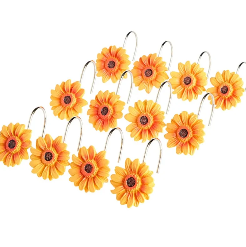 Jacobean Sunflower Shower Curtain, Bath Rug, Hand Towels, or Hooks