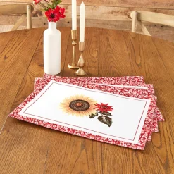 Jacobean Sunflower Table Runner or Set of 4 Placemats