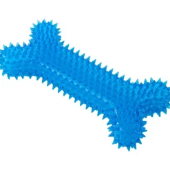 Jumbo Spike Chew Bone Toy Pink Or Blue With Squeaker For Dental Health