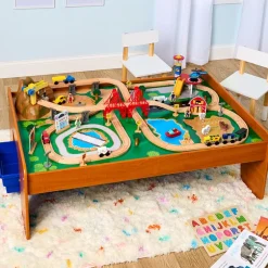 Kidkraft® Ride Around Town Train Set and Table - 100-Piece Adventure