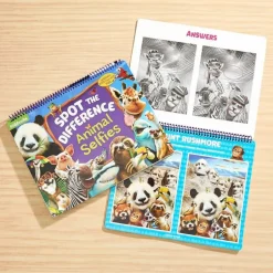 Kidsbooks® Spot the Difference Animal Selfies Write & Wipe Book