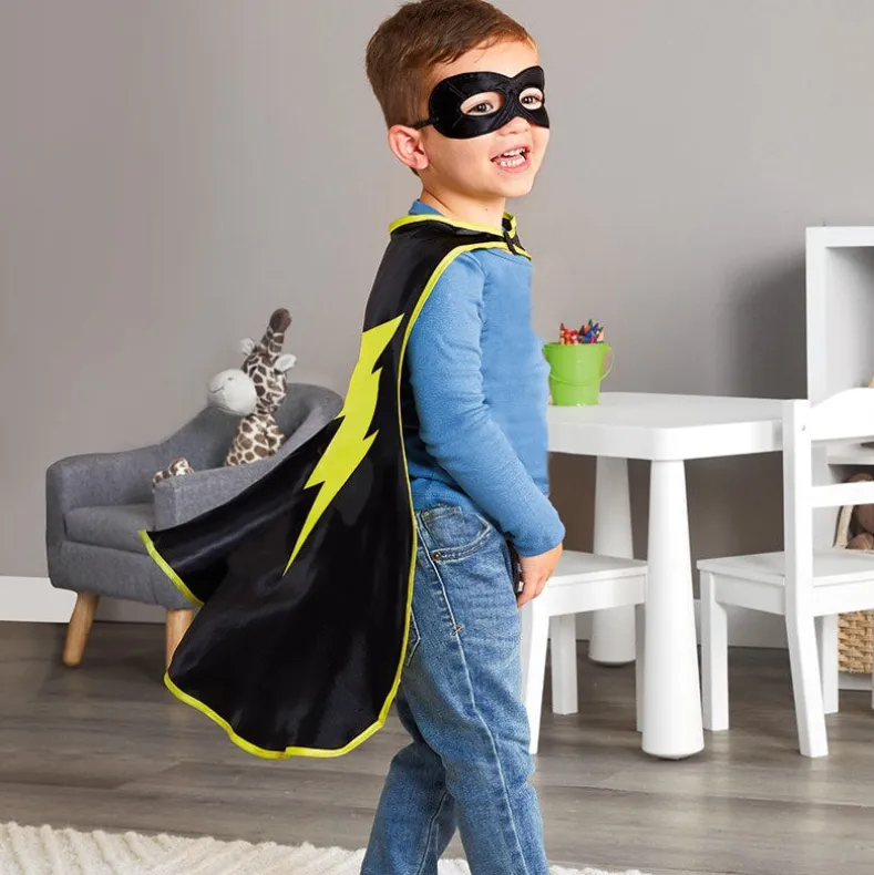 Kids' Superhero Costume Cape and Mask Set