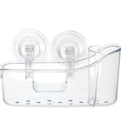 Kitchen Clear Sink Caddy and Sponge Holder with Suction Cups