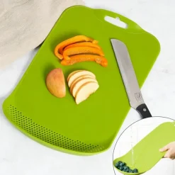Kitchen Cutting Board with Built-in Colander