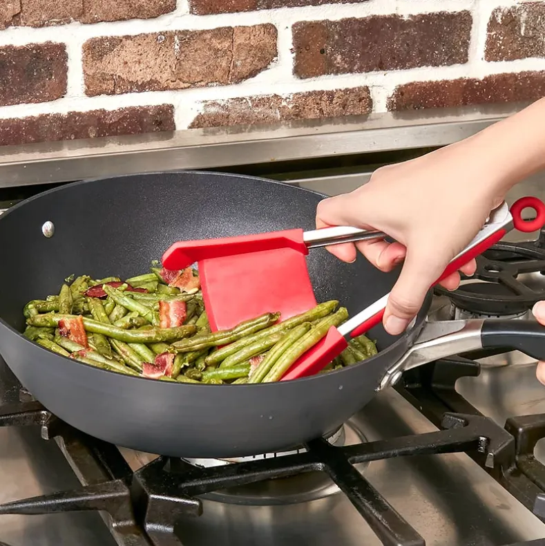 Kitchen 2-in-1 Spatula and Tongs - Flip, Grab, and Scoop