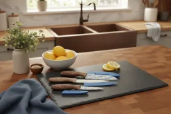 Kitchen Knife Set with Sheaths - Lemon Print