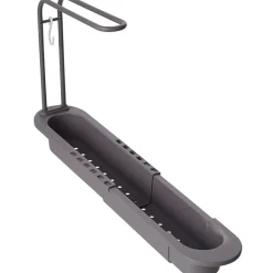 Kitchen Sink Expandable Drain Rack with Towel Holder