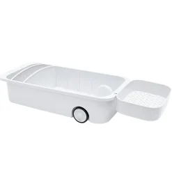 Kitchen Storage Caddy with Adjustable Dividers and Wheels