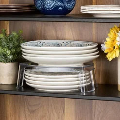 Kitchen Storage Clear Cabinet Organizers - Plate, Bowl, or Shelf