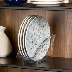 Kitchen Storage Clear Cabinet Organizers - Plate, Bowl, or Shelf