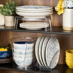 Kitchen Storage Clear Cabinet Organizers - Plate, Bowl, or Shelf
