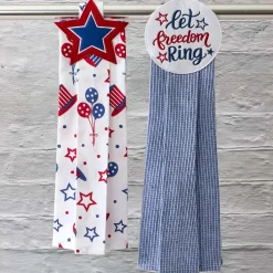 Kitchen Tie Towels Americana Set of 2