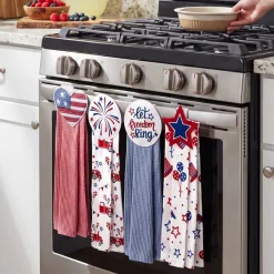 Kitchen Tie Towels Americana Set of 2