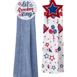 Kitchen Tie Towels Americana Set of 2
