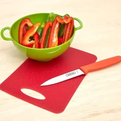 Kitchen Tool Set - Cutting Board, Knife, and Colander