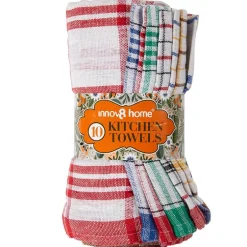 Kitchen Towels Assorted Colors and Patterns Set of 10