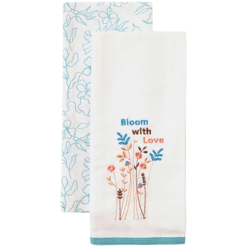 Kitchen Towels Spring Floral Set of 2