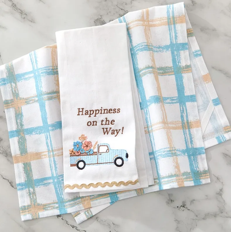 Kitchen Towels Spring Floral Set of 2