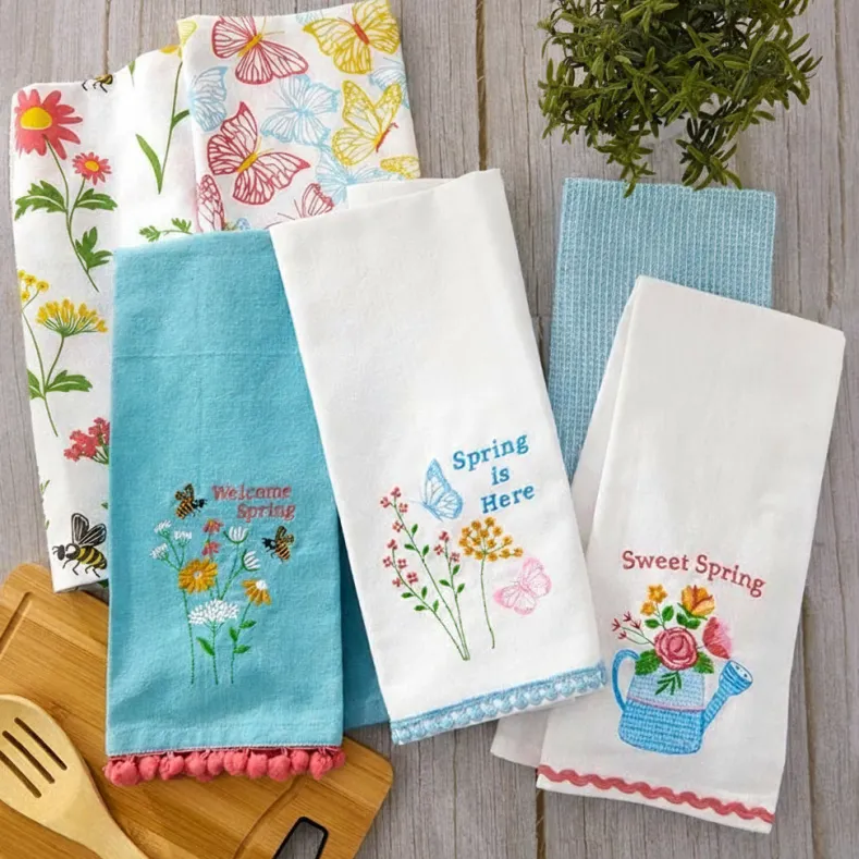 Kitchen Towels Spring Garden Set of 2
