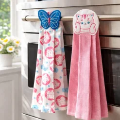 Kitchen Towels Summertime Cat Set of 2