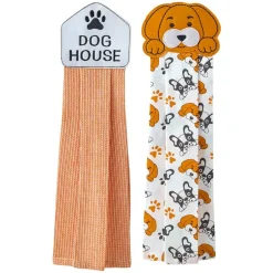Kitchen Towels Summertime Dog Set of 2