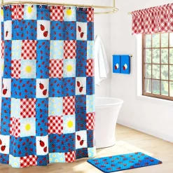 Ladybug Shower Curtain, Bath Rug, Hand Towels, Valance, or Hooks