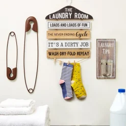 Laundry Room Humorous Wall Décor - Tip Jar, Sign, or Safety Pins