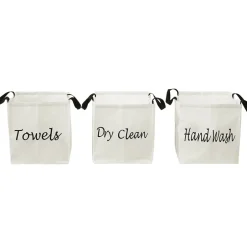 Laundry Storage Baskets for Clothes - Set of 3