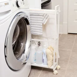 Laundry Storage Cart with Drying Rack for Towels and Clothes