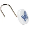 Lavender Luster Butterfly Shower Hooks Set of 12