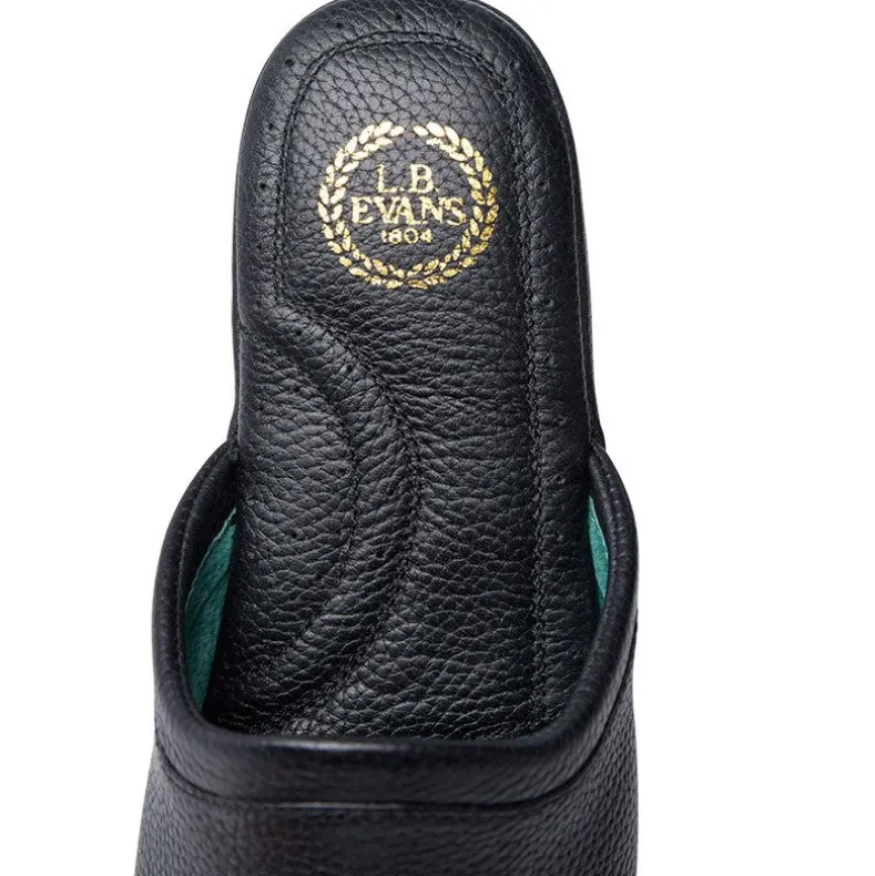 L B Evans Men's Slippers Black SC3 Aristocrat